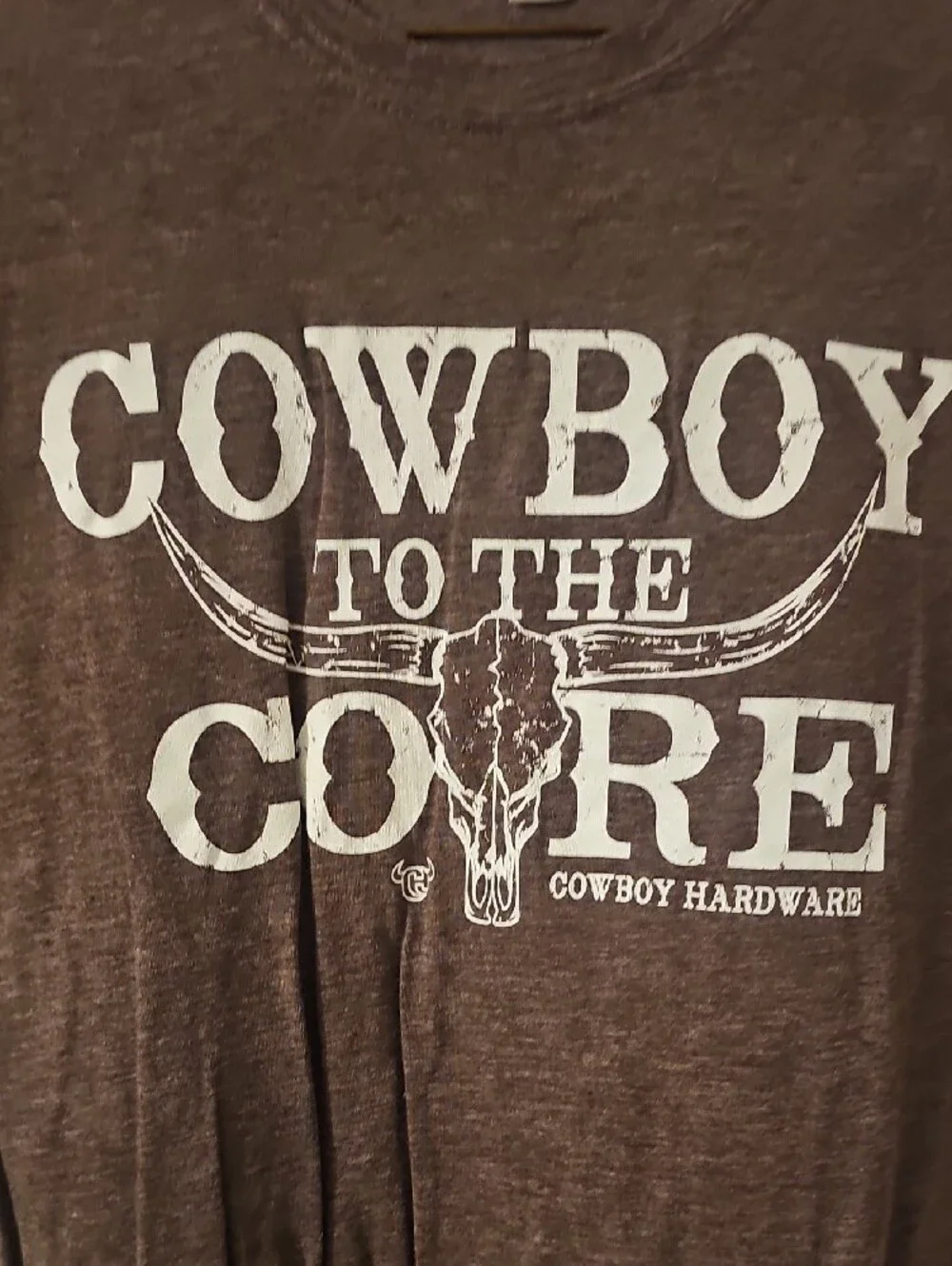 Cowboy to the Core Short Sleeve Graphic Tee - Brown